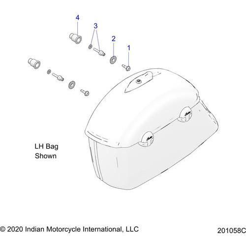 Body, Saddlebag Mounting All Options - 2022 Indian Roadmaster Schematic-20892 OEM Schematic