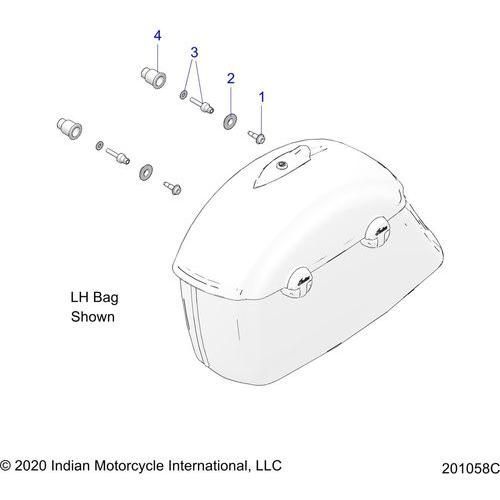Body, Saddlebag Mounting All Options - 2022 Indian Springfield 116 Schematic-20222 OEM Schematic