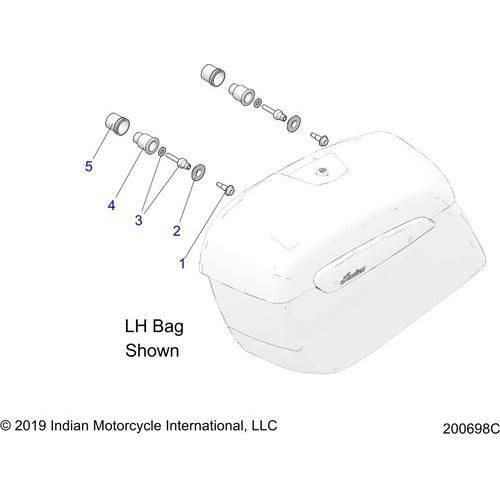 Body, Saddlebag Mounting N22tkdbb All Options - 2022 Indian Roadmaster Dark Horse Schematic-20815 OEM Schematic