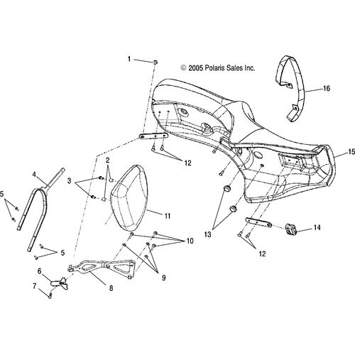 Body, Seat - 2004 Victory Ca Touring Cruiser All Options - V04Tb16 Schematic 5506 OEM Schematic