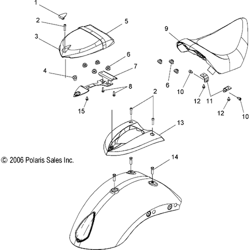 Body, Seat - 2007 Victory Jackpot/Ness All Options - V07Xb26/Bc26 Schematic 4895 OEM Schematic