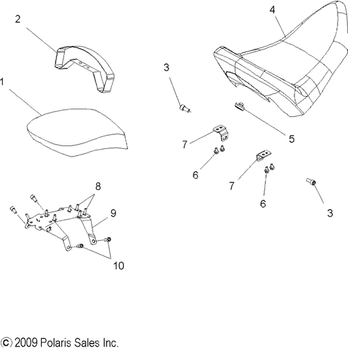 Body, Seat - 2010 Victory Vegas/Vegas 8 Ball All Options - V10Ab26/Lb26 Schematic 4104 OEM Schematic