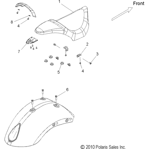 Body, Seat - 2011 Victory Jackpot All Options - V11Xb36 Schematic 3613 OEM Schematic