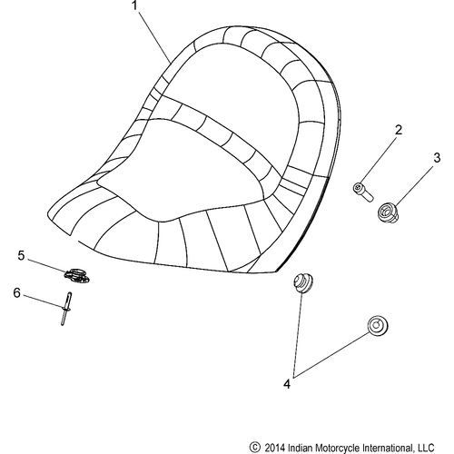 Body, Seat - 2015 Indian Scout Schematic-28061 OEM Schematic