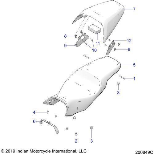 Body, Seat - 2020 Indian Ftr 1200 Carbon Le Schematic-24495 OEM Schematic