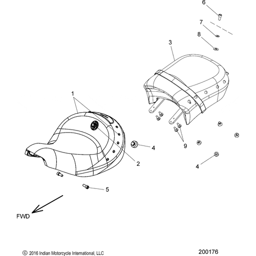 Body, Seat All Options - 2018 Indian Chieftain Elite Schematic-26697 OEM Schematic