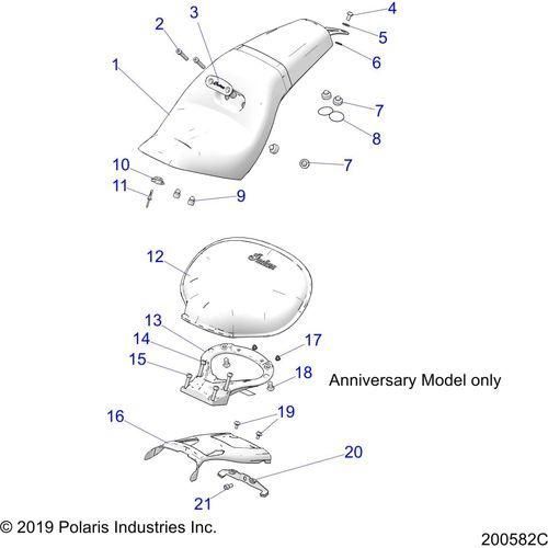 Body, Seat All Options - 2020 Indian Scout 1200/Anniversary Schematic-24136 OEM Schematic