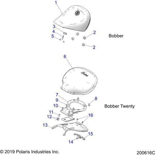 Body, Seat All Options - 2020 Indian Scout Bobber/Bobber Twenty Schematic-24024 OEM Schematic