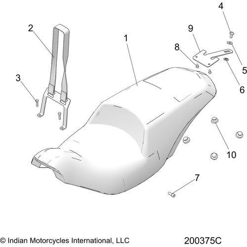 Body, Seat All Options - 2020 Indian Springfield Dark Horse Schematic-23907 OEM Schematic