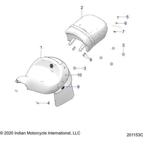 Body, Seat All Options - 2021 Indian Chief Vintage Premium 116 Schematic-23339 OEM Schematic