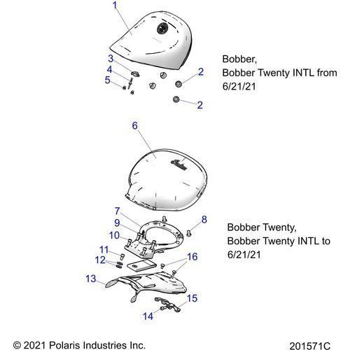 Body, Seat All Options - 2021 Indian Scout Bobber/Bobber Twenty Schematic-22547 OEM Schematic