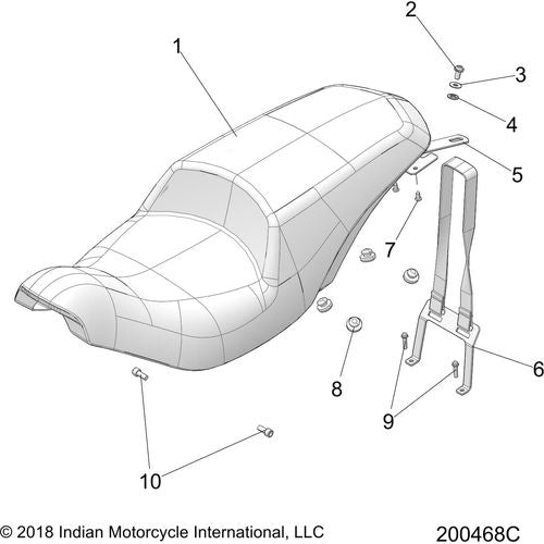 Body, Seat All Options - 2022 Indian Chieftain Standard 116 Schematic-21303 OEM Schematic
