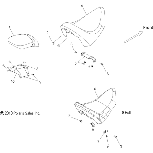 Body, Seat And Backrest - 2011 Victory Kingpin All Options - V11Ca36/Cb36 Schematic 3670 OEM Schematic