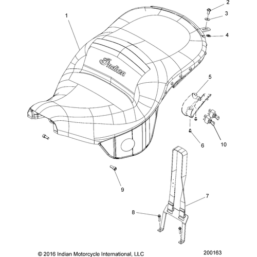 Body, Seat Asm All Options - 2017 Indian Roadmaster Classic Schematic-27226 OEM Schematic