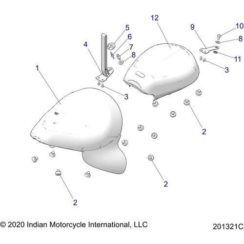 Body, Seat Asm. All Options - 2022 Indian Super Chief 111 Schematic-20082 OEM Schematic