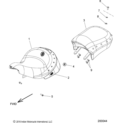 Body, Seat, Chieftain N17tcaaa All Options - 2017 Indian Chieftain/Roadmaster Schematic-27308 OEM Schematic