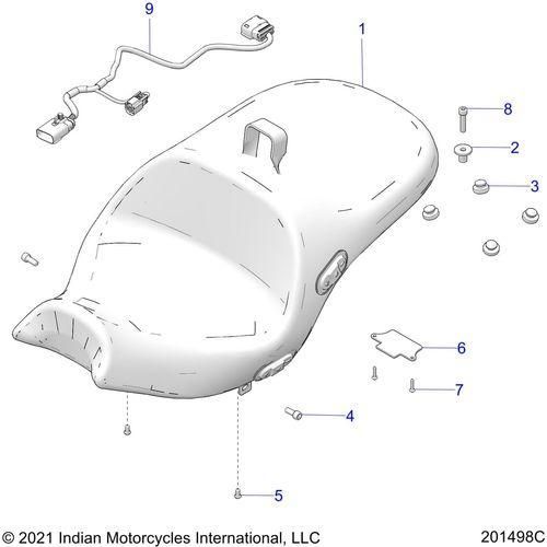Body, Seat N22lddrr All Options - 2022 Indian Pursuit Dark Horse / Dark Horse Premium Schematic-21057 OEM Schematic