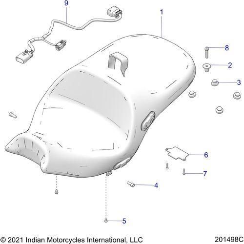 Body, Seat N22ldgrr All Options - 2022 Indian Pursuit Limited / Limited Premium Schematic-20979 OEM Schematic