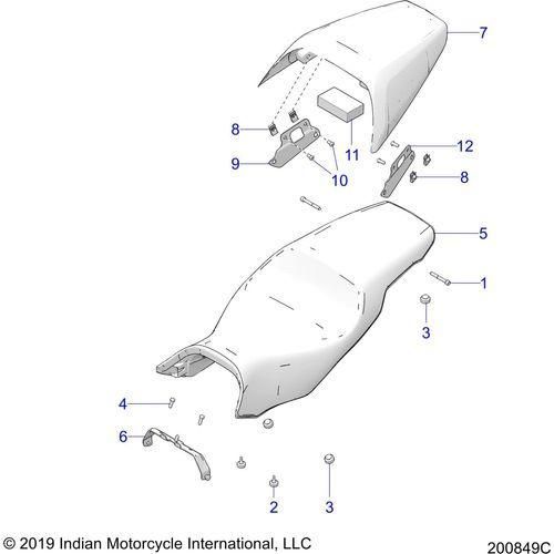 Body, Seat N22rte25 (200849C) - 2022 Indian Ftr 1200 Schematic-21235 OEM Schematic