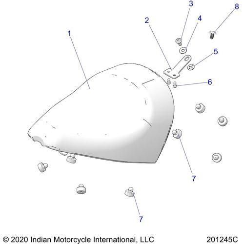 Body, Seatsolo All Options - 2022 Indian Chief Dark Horse 116 Schematic-21664 OEM Schematic