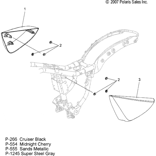 Body, Side Cover - 2008 Victory Kingpin/Kingpin 8 Ball/Kingpin Tour All Options - V08Cb26/Cd26/Pb26 Schematic 4660 OEM Schematic