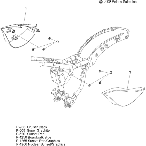 Body, Side Cover - 2009 Victory Hammer/Hammer Sport All Options - V09Hb36/Hs36 Schematic 4237 OEM Schematic