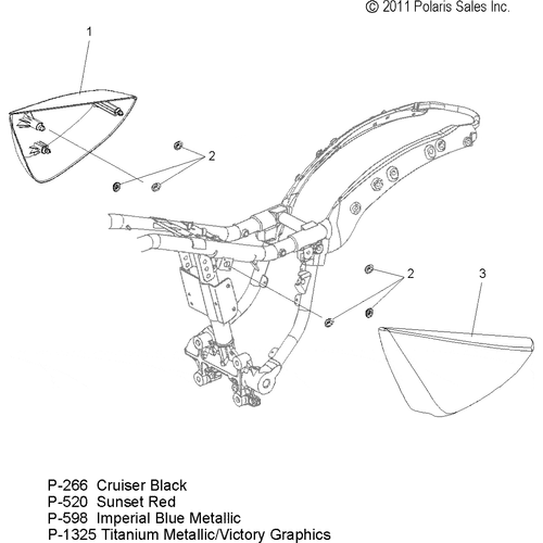 Body, Side Cover - 2012 Victory Vegas/8 Ball/Zness All Options - V12Gb36/Ga36/Zb36 Schematic 3356 OEM Schematic