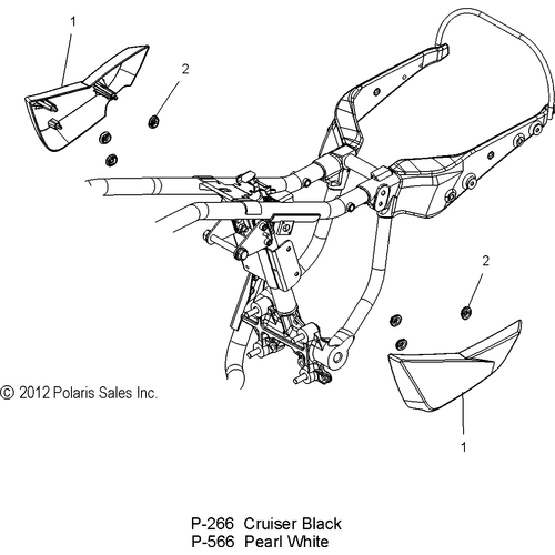 Body, Side Cover - 2013 Victory Boardwalk All Options - V13Rb36 Schematic 2455 OEM Schematic