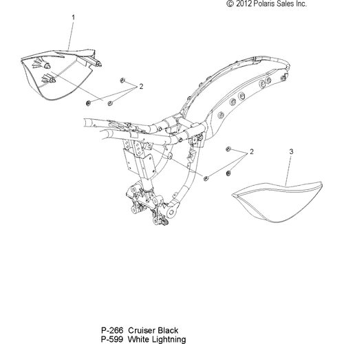 Body, Side Cover - 2013 Victory Hammer 8 Ball/S Intl - V13Ha36/Hs36 Schematic 2644 OEM Schematic