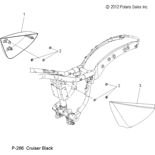 Body, Side Cover - 2013 Victory Vegas 8-Ball All Options - V13Ga36 Schematic 2868 OEM Schematic