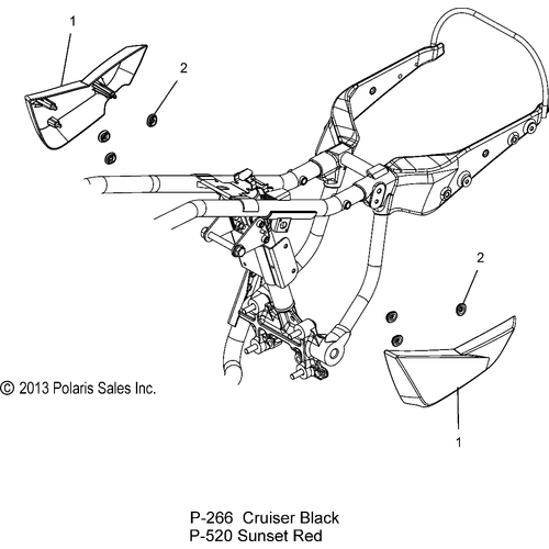 Body, Side Cover - 2014 Victory Boardwalk All Options - V14Rb36 Schematic 1898 OEM Schematic