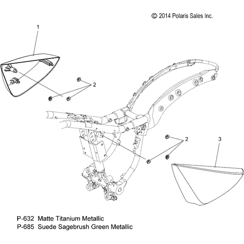Off Road Express OEM Schematic Body, Side Cover - 2015 Victory Victory Gunner All Options - V15Lb36/Lw36 Schematic 1765