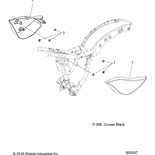 Body, Side Cover - 2016 Victory Hammer 8 Ball Intl/Hammer S All Options Schematic 799 OEM Schematic