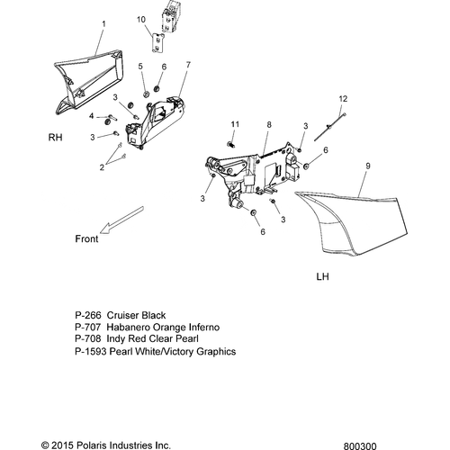 Body, Side Cover - 2017 Victory Magnum/Magnum X-1 All Options Schematic 309 OEM Schematic