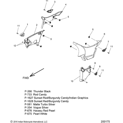 Body, Side Covers All Options - 2017 Indian Chieftain Limited/Elite Schematic-27373 OEM Schematic