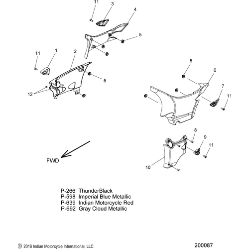 Body, Side Covers All Options - 2017 Indian Springfield Schematic-27032 OEM Schematic