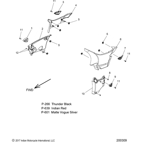 Body, Side Covers All Options - 2018 Indian Chieftain Classic Schematic-26847 OEM Schematic