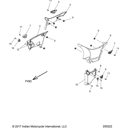 Body, Side Covers All Options - 2018 Indian Chieftain Dark Horse Schematic-26773 OEM Schematic
