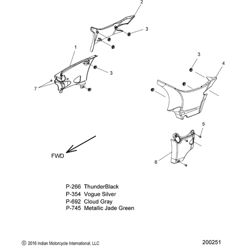 Body, Side Covers All Options - 2018 Indian Springfield Schematic-26229 OEM Schematic