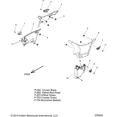 Body, Side Covers All Options - 2020 Indian Chief Vintage Schematic-25028 OEM Schematic