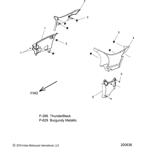 Body, Side Covers All Options - 2020 Indian Springfield Limited Schematic-23840 OEM Schematic