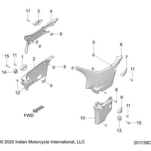 Body, Side Covers All Options - 2021 Indian Chief Vintage Dark Horse 116 Schematic-23486 OEM Schematic