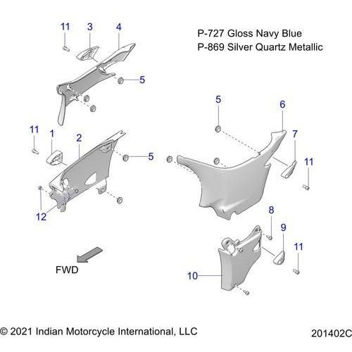 Body, Side Covers All Options - 2022 Indian Chieftain Premium Schematic-21452 OEM Schematic
