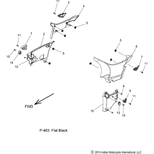 Body, Side Covers N17ccdaa All Options - 2017 Indian Chief Dark Horse Schematic-27532 OEM Schematic