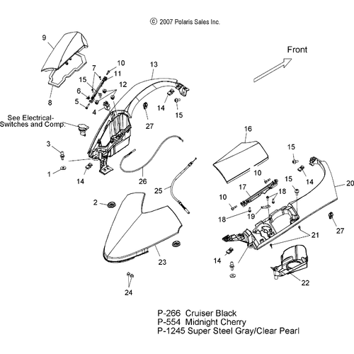Body, Tank Cover - 2008 Victory Vision All Options - V08Sb36/Sd36 Schematic 4783 OEM Schematic
