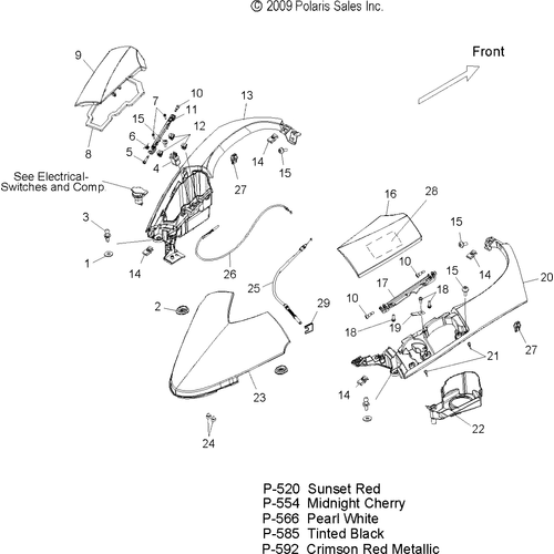Body, Tank Cover - 2011 Victory Vision All Options - V11Sw36/Sa36/Aw36 Schematic 3790 OEM Schematic