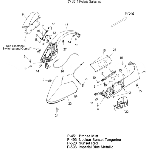 Body, Tank Cover - 2012 Victory Vision/Aness All Options - V12Sw36/Aw36 Schematic 3418 OEM Schematic