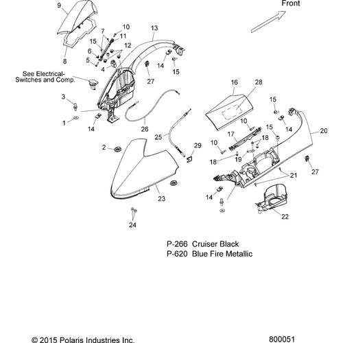 Body, Tank Cover - 2017 Victory Vision All Options Schematic 486 OEM Schematic