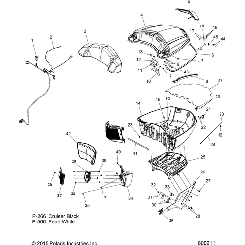 Body, Trunk Asm. - 2017 Victory Cross Country/Touring All Options Schematic 14 OEM Schematic