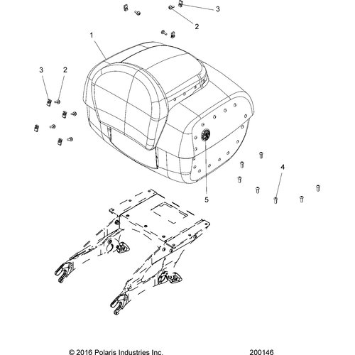Body, Trunk Asm., Leather N18tba All Options - 2018 Indian Roadmaster Classic Schematic-26548 OEM Schematic